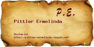 Pittler Ermelinda névjegykártya